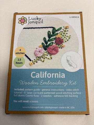 California Wooden Embroidery Kit