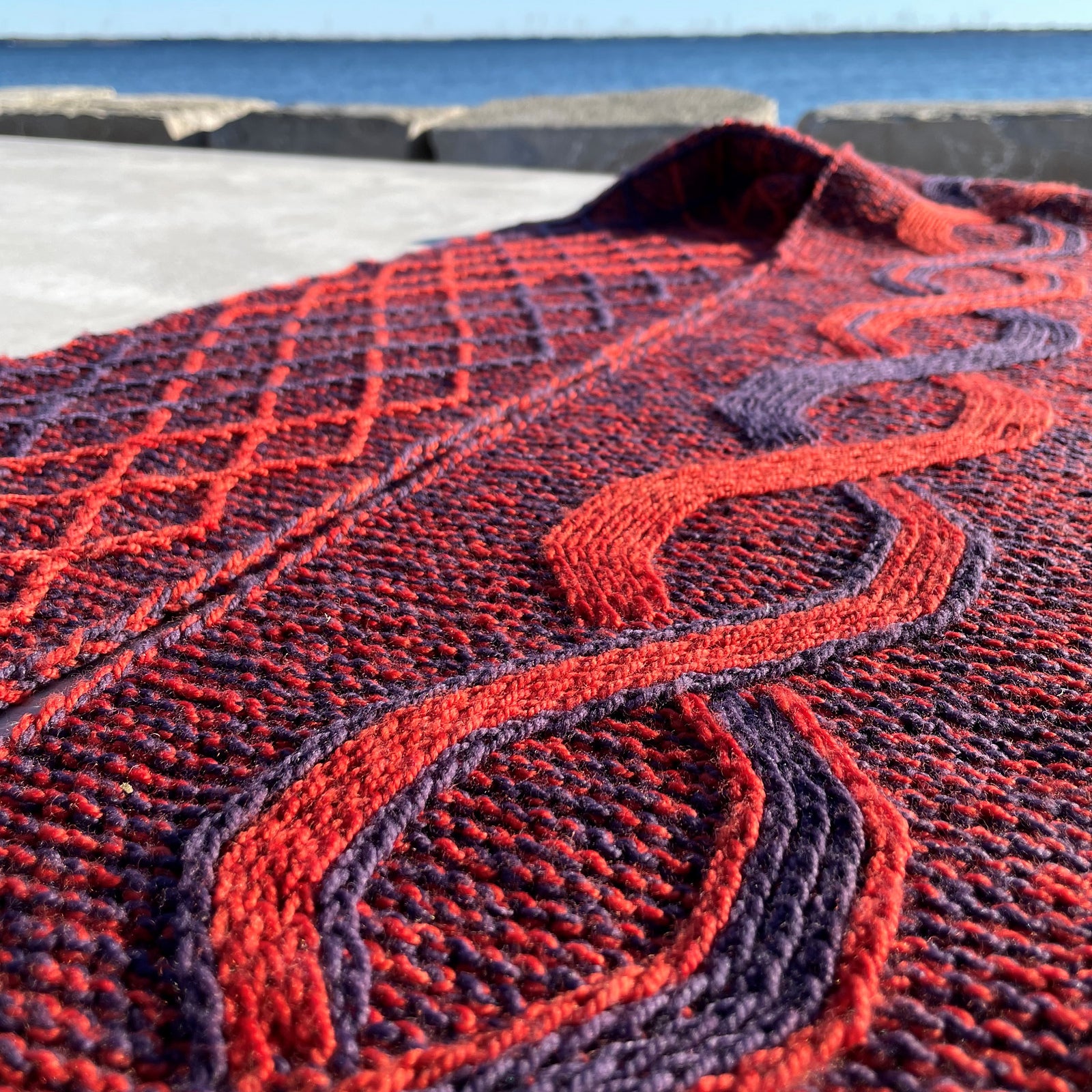 Blockchain Wrap and Scarf Fission Knitting Kit Anzula